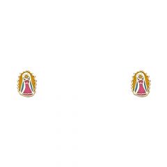 14KY virgen de Guadalupe Earrings w/Screw