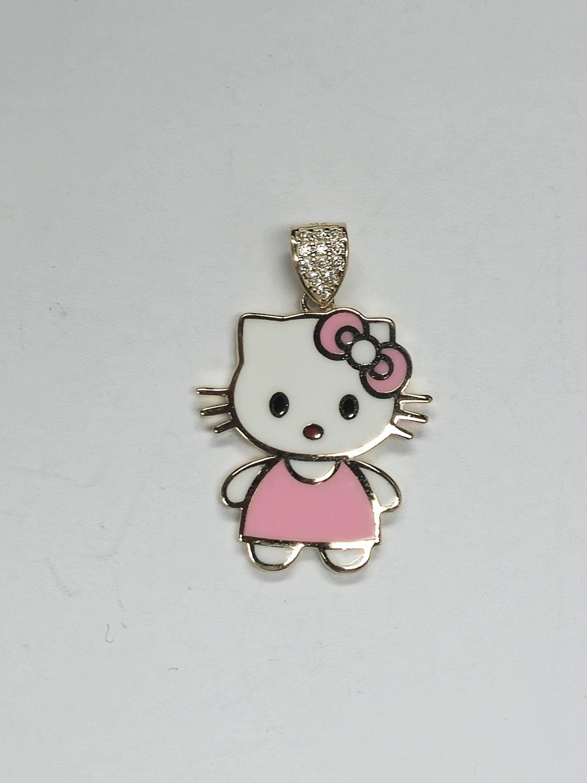 14K Enamel Hello Kitty Pendant