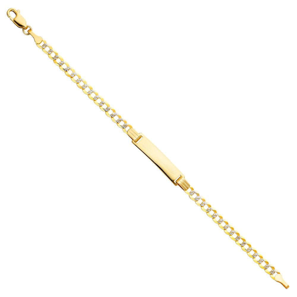 14K Cuban 100 WP Baby ID Bracelet 6''