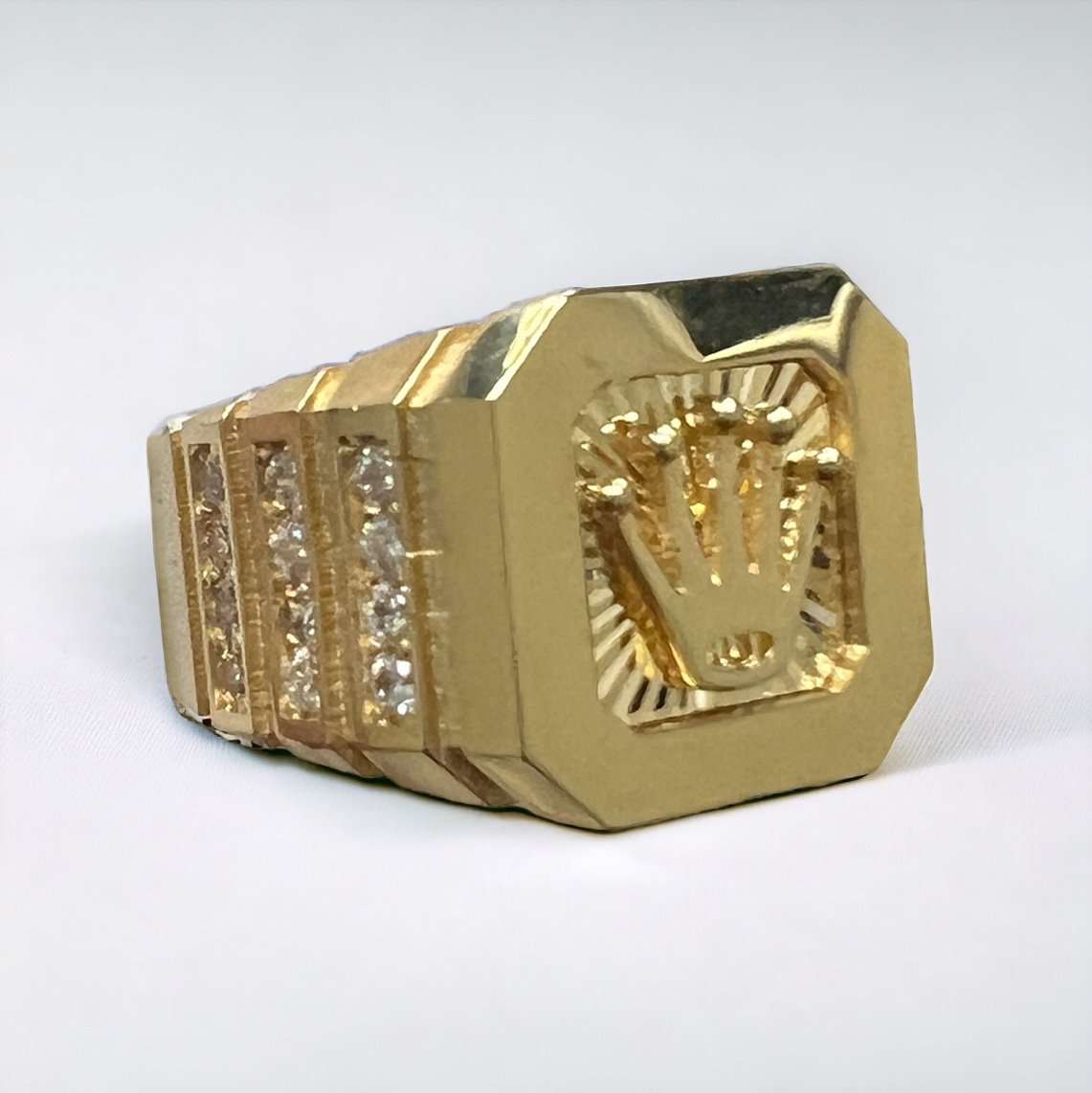 14K CZ Rolex Inspired Ring