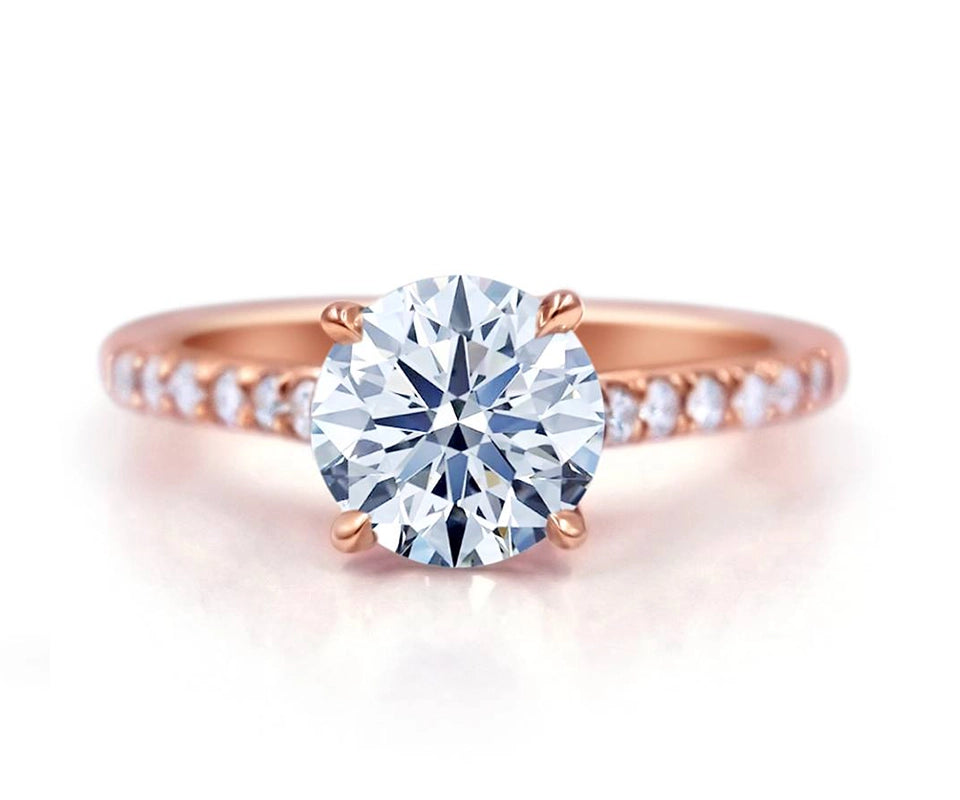 Pavé engagement ring example