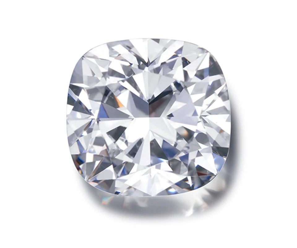 Cushion diamond shape on white
