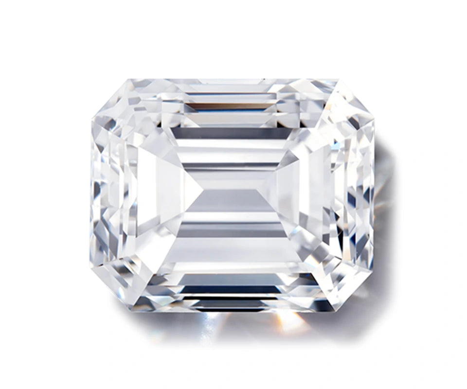 Emerald diamond shape on white