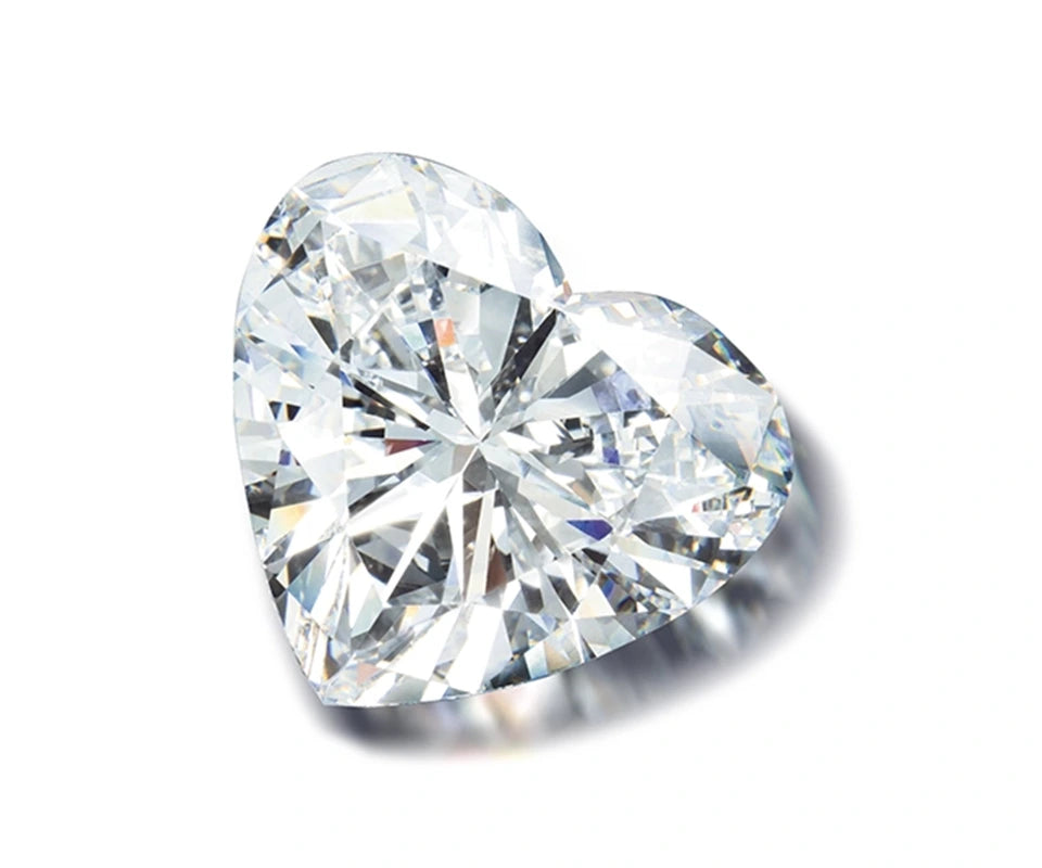 Heart diamond shape on white