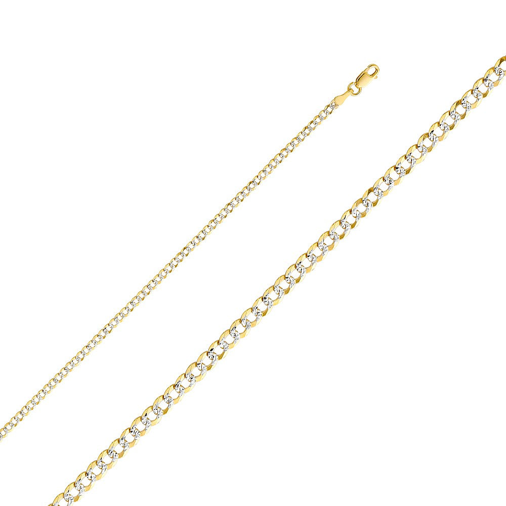 14KY 2.7mm Cuban WP Chain - 20