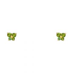 14KY Butterfly CZ Earrings w/Screw (MAY)