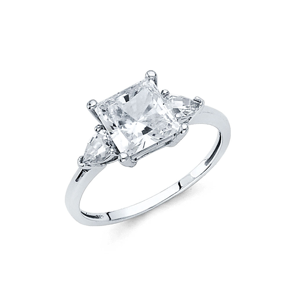 14KW CZ Engagement Ring