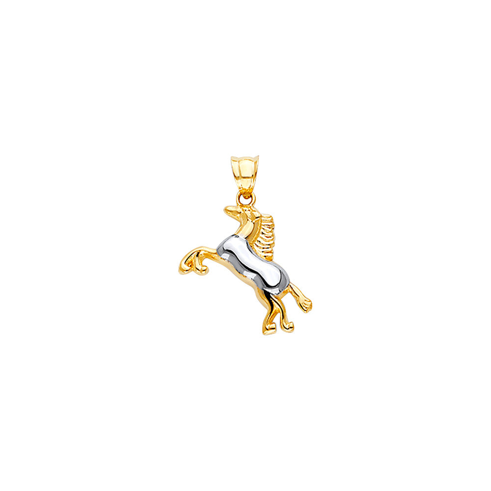 14k 2T Horse Pendant