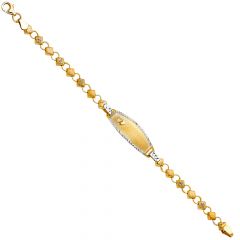 14K 2T Stampato Oval Baby ID Bracelet  6