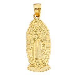 14K Guadalupe Medal Pendant