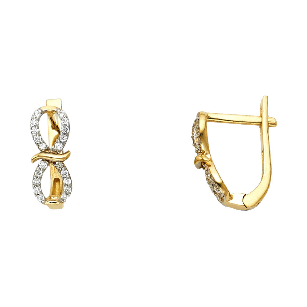 14KY CZ Huggies Earringsrings