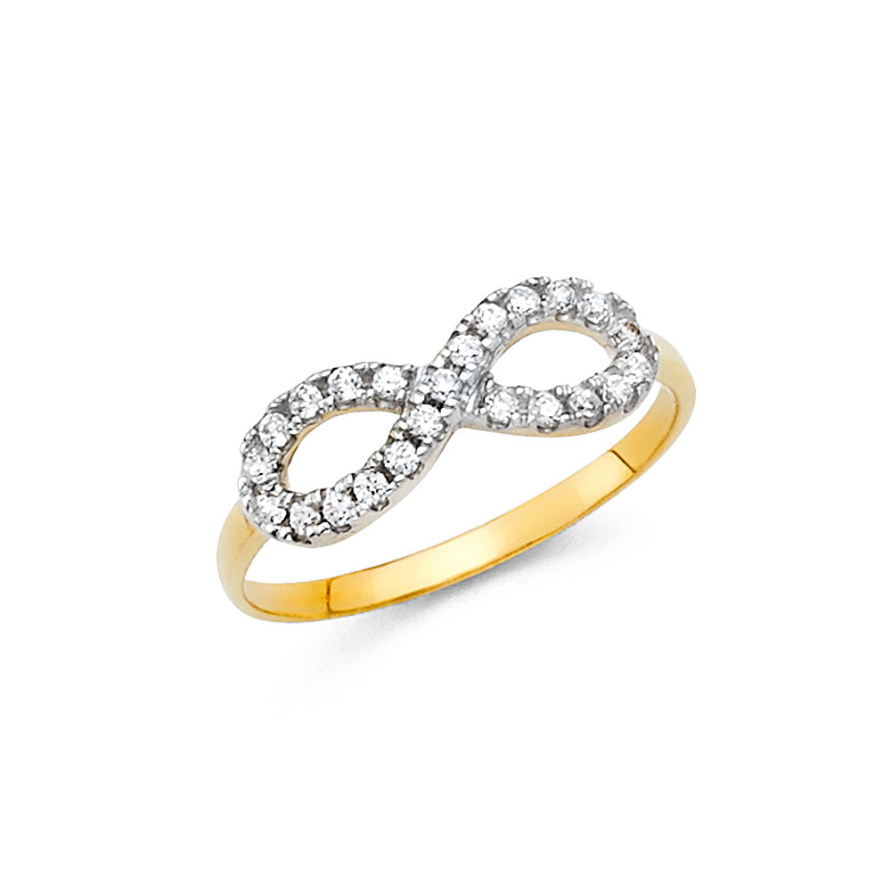 14KY CZ Fancy Infinity Ring
