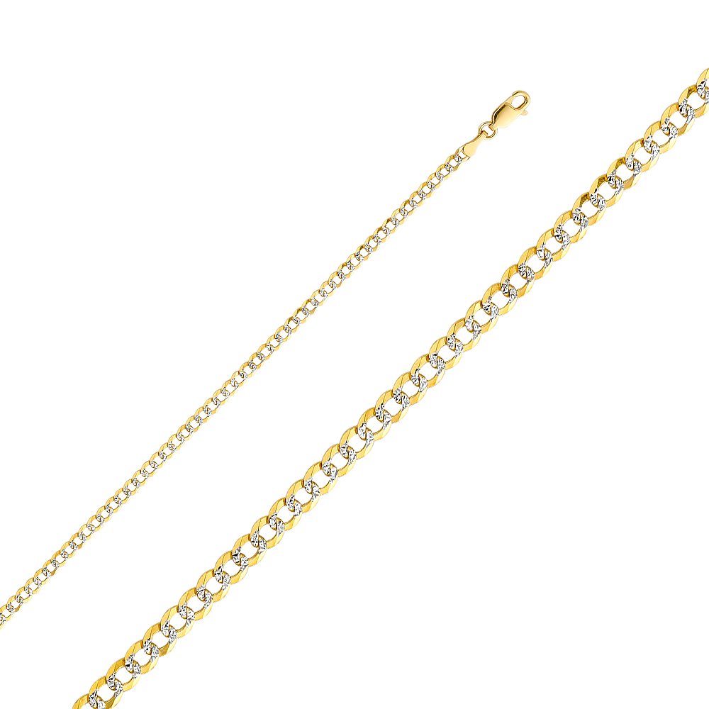 14KY 3.2mm Cuban WP Chain 20''