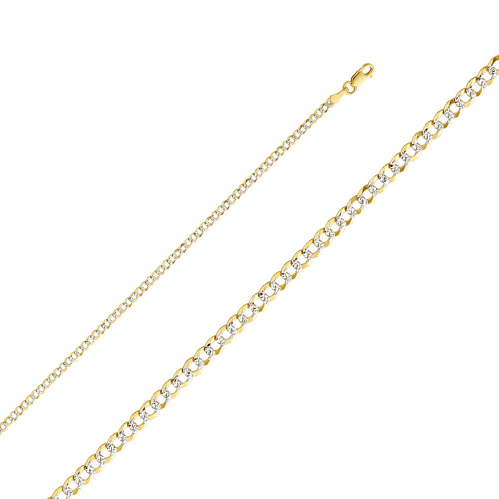 14KY 2.7mm Cuban WP Chain 22''