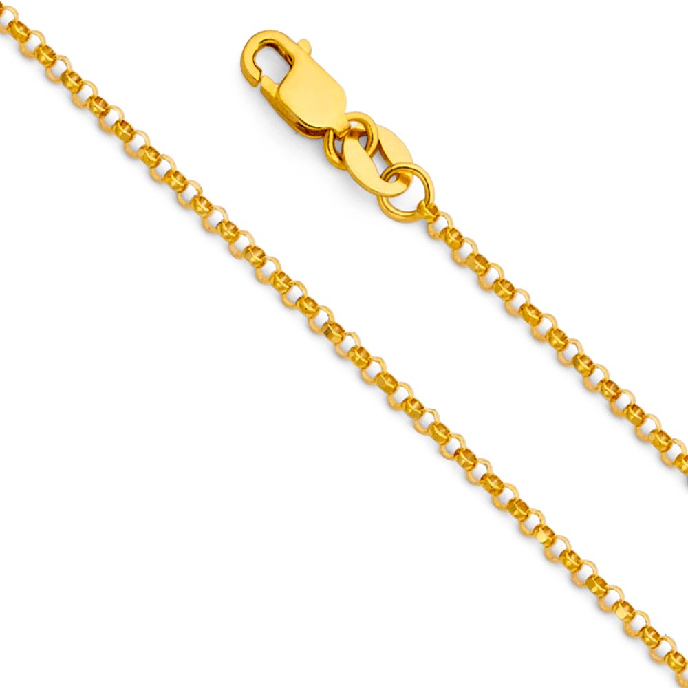 14K Rolo Cable Angel D.C 18''