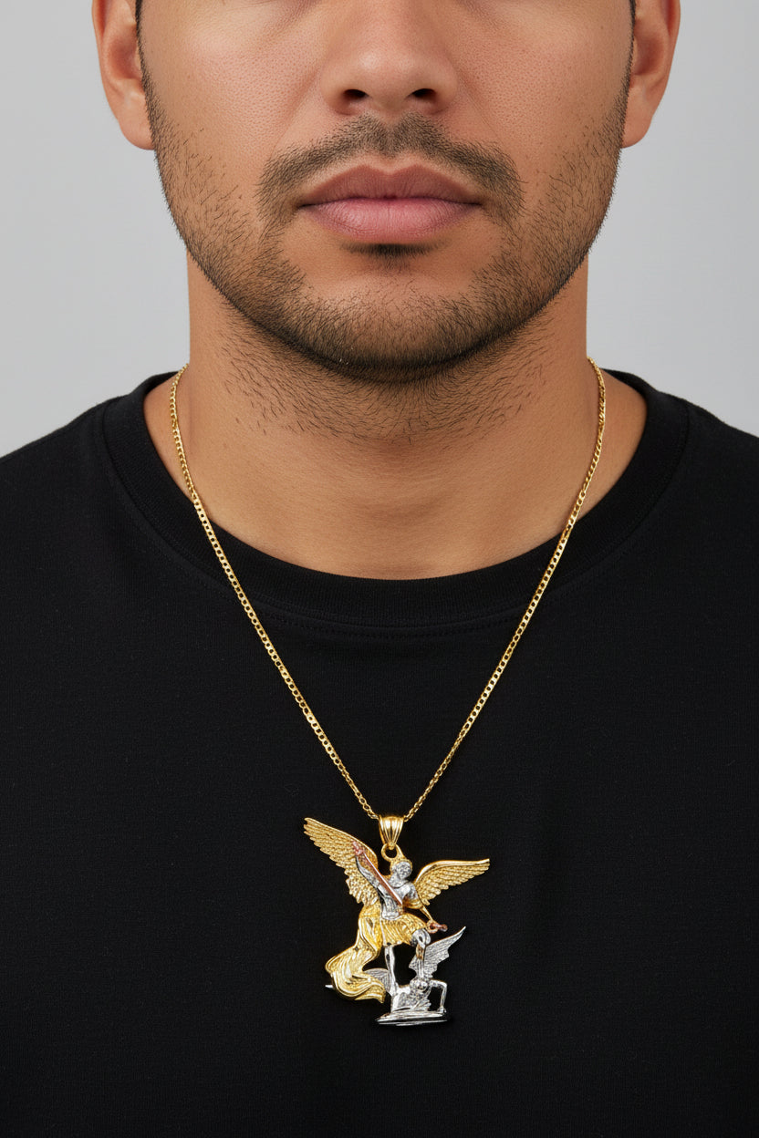 14K 3C St. Michael 3D Pendant