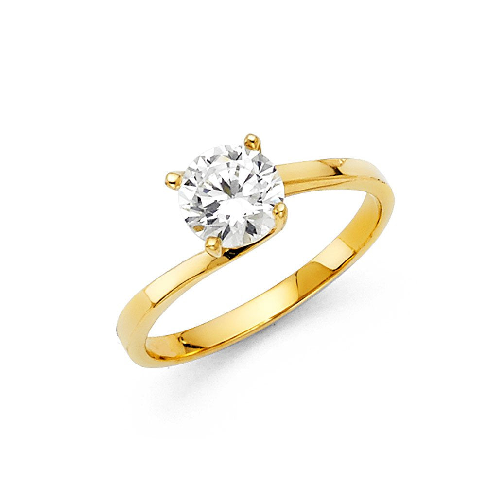 14K CZ ENGAGEMENT RING
