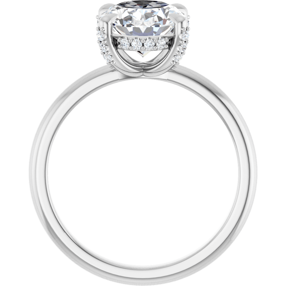 Hidden halo engagement ring example