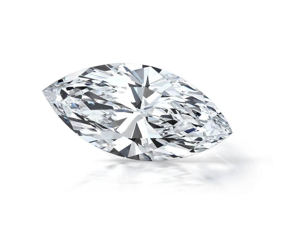 Marquise diamond shape on white